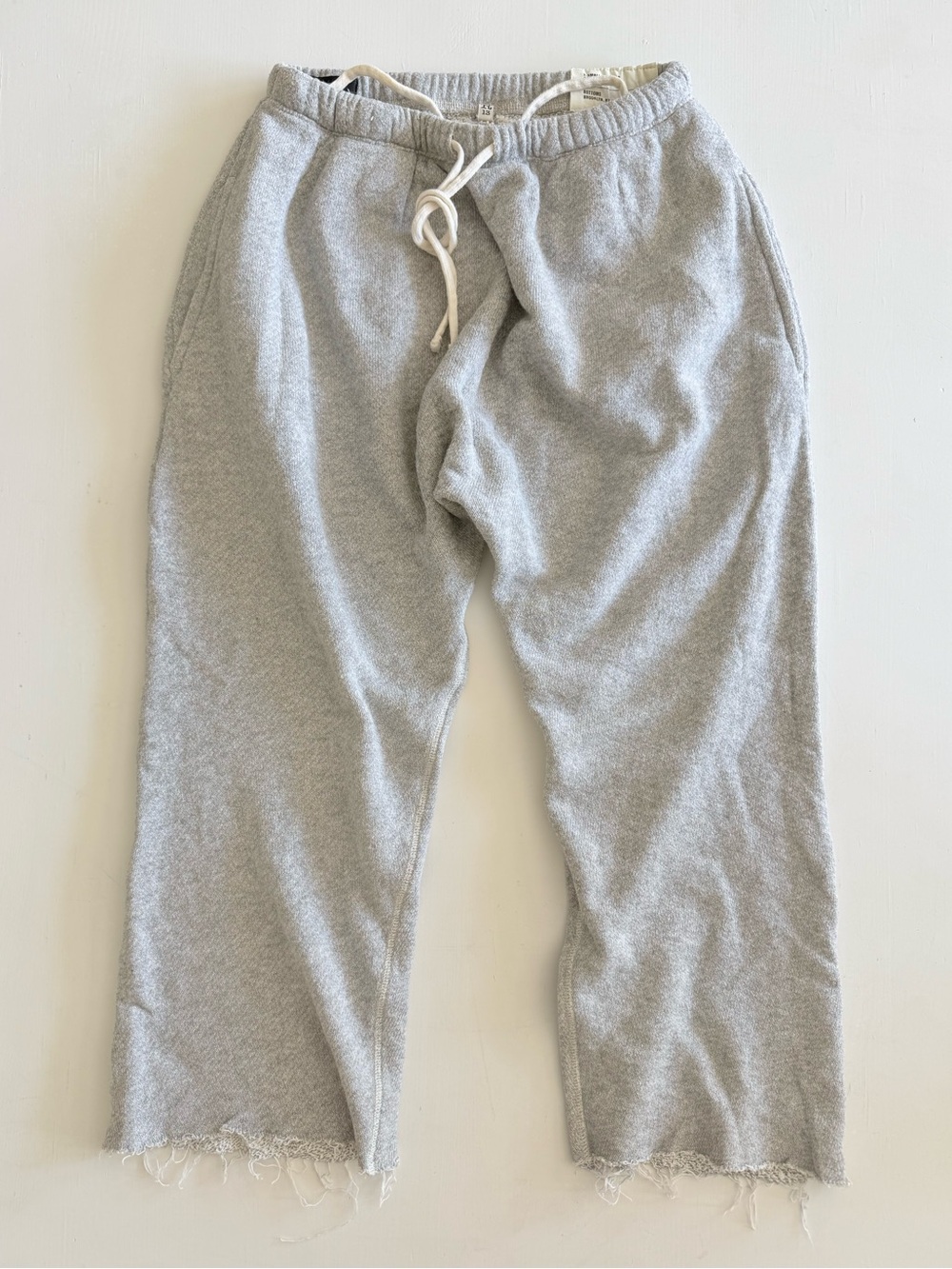 R13 Field Terry Sweatpants heather grey raw frayed edge Japanese street fashion - Picture 2 of 10